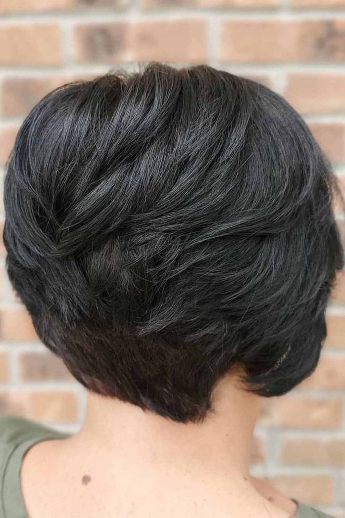 Short Stacked Bob With Layers