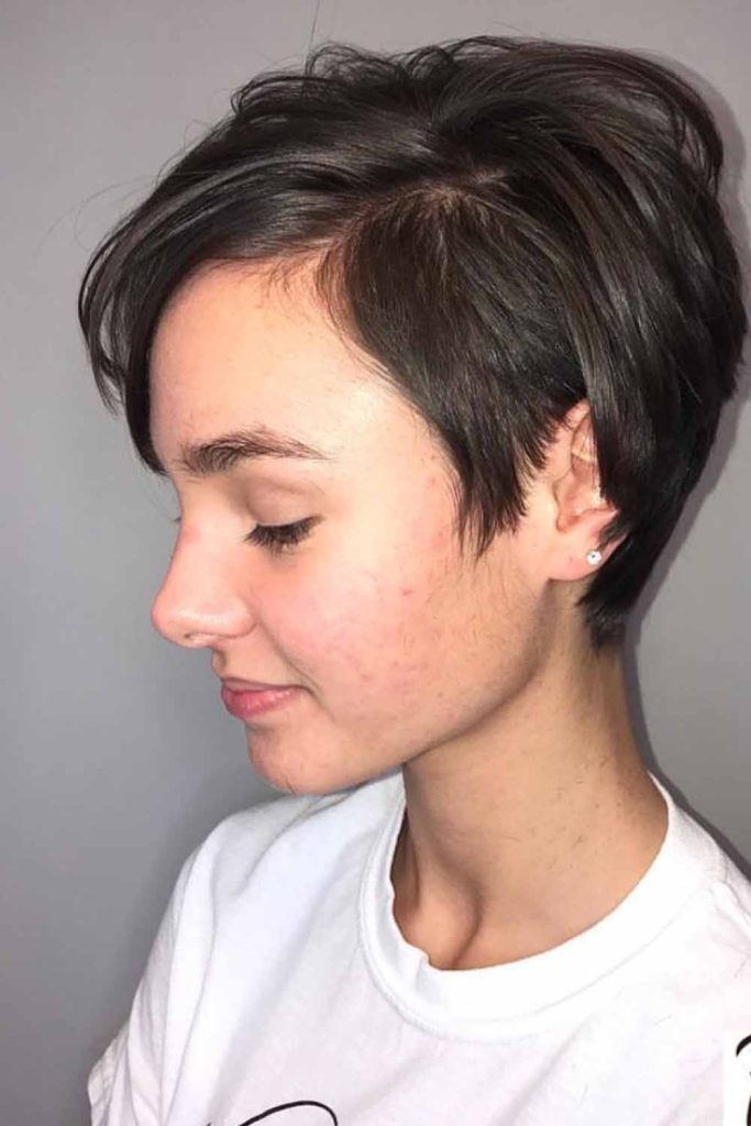 Messy Edgy Pixie Stacked Bob