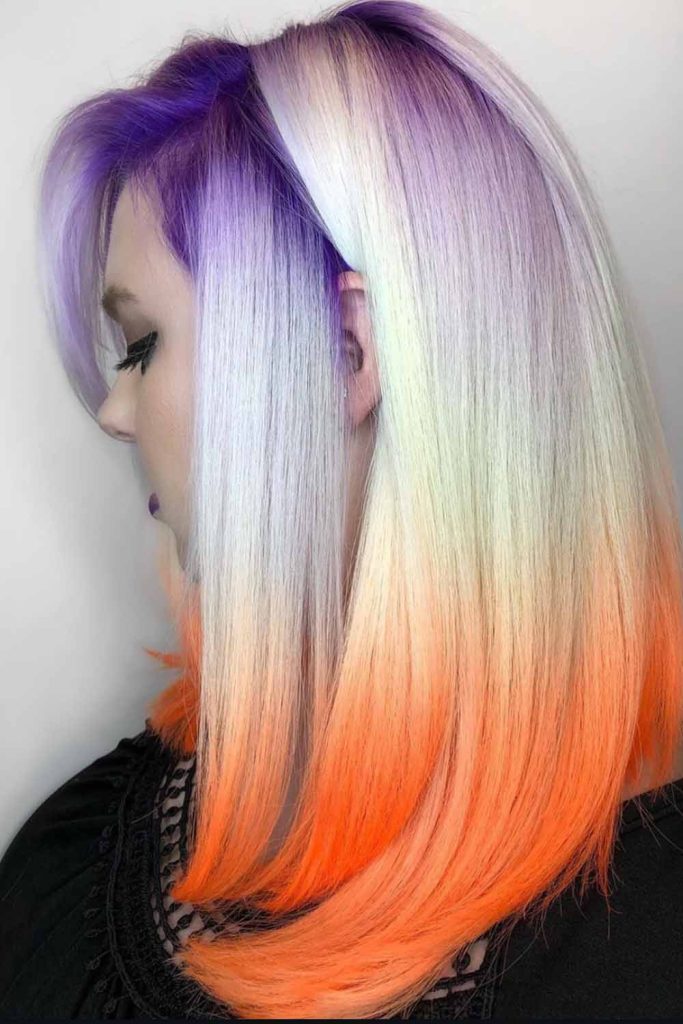 Purple Orange Gradient Hairstyle