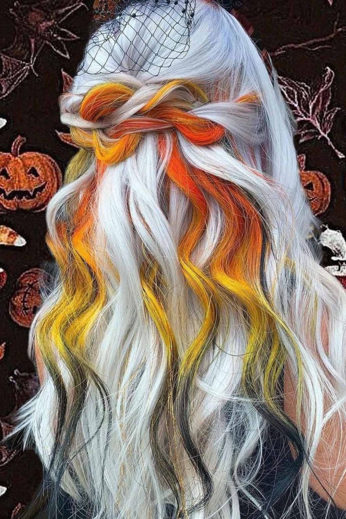 Fiery Ombre Waves with Dark Accents