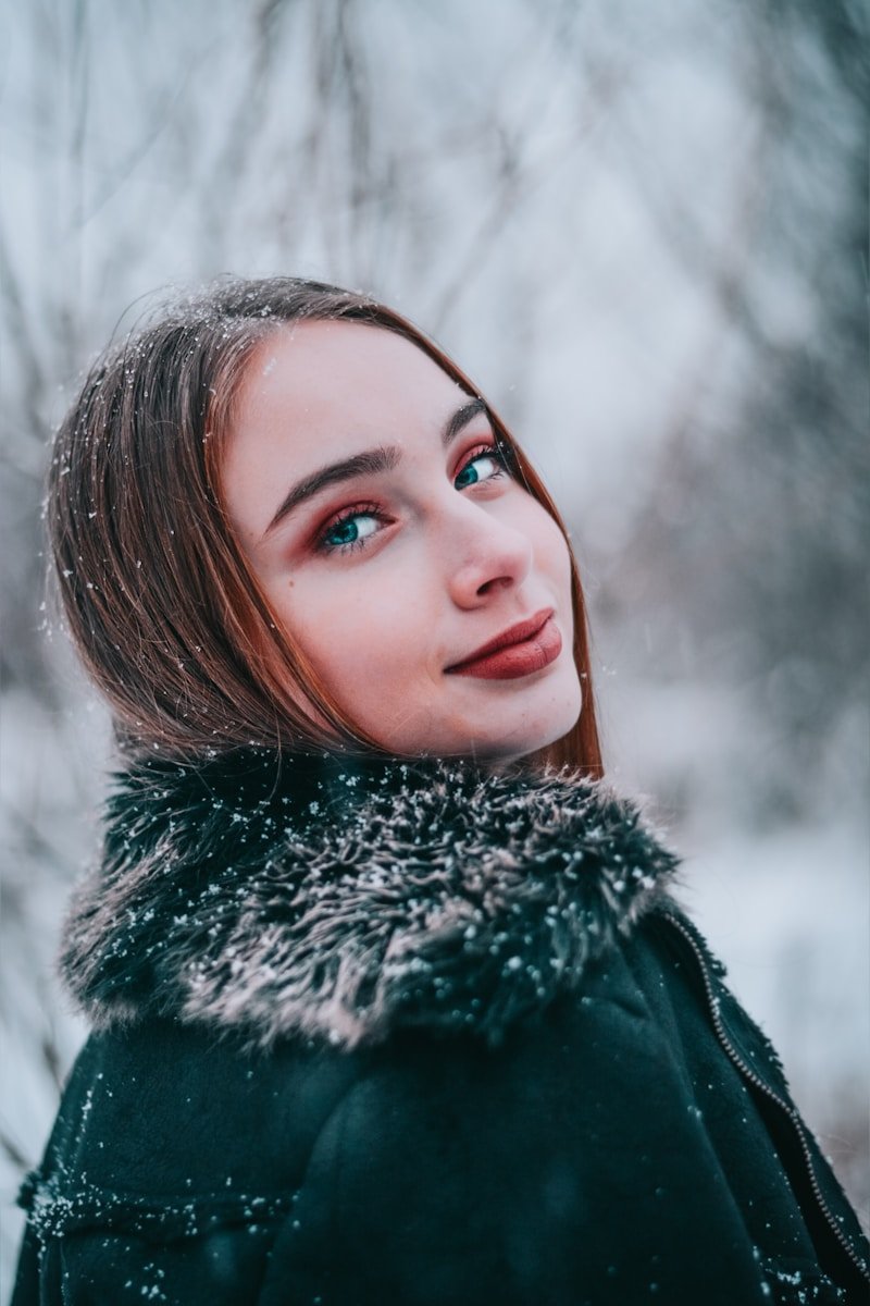 portrait of woman wearing black coat
