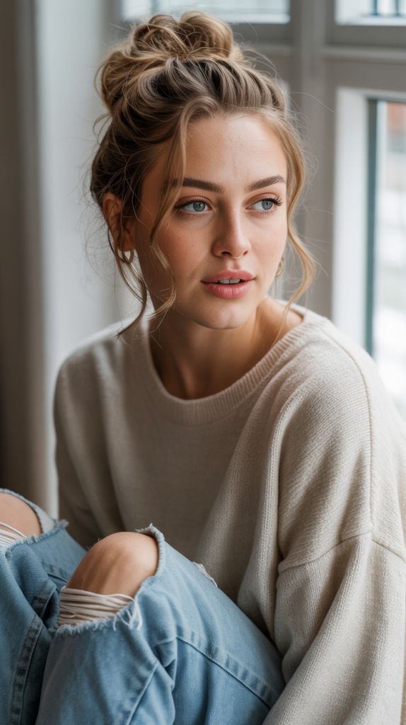 low messy bun