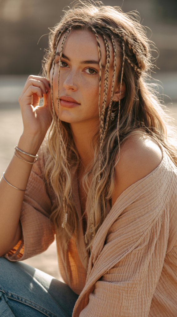 mini braids in open hair