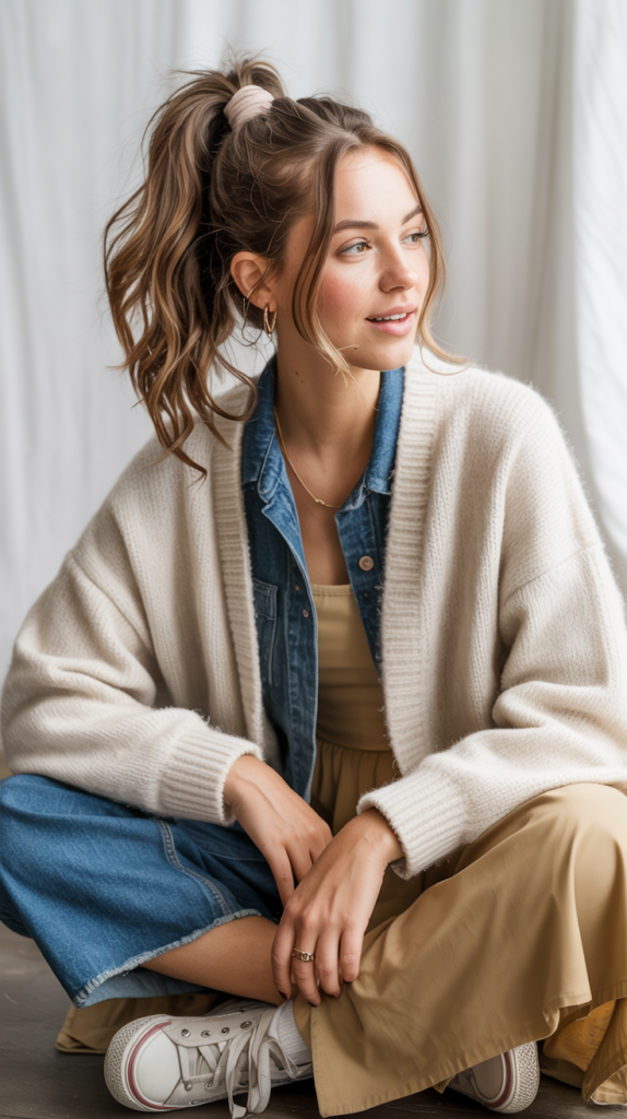 ponytail with wrapped hair
