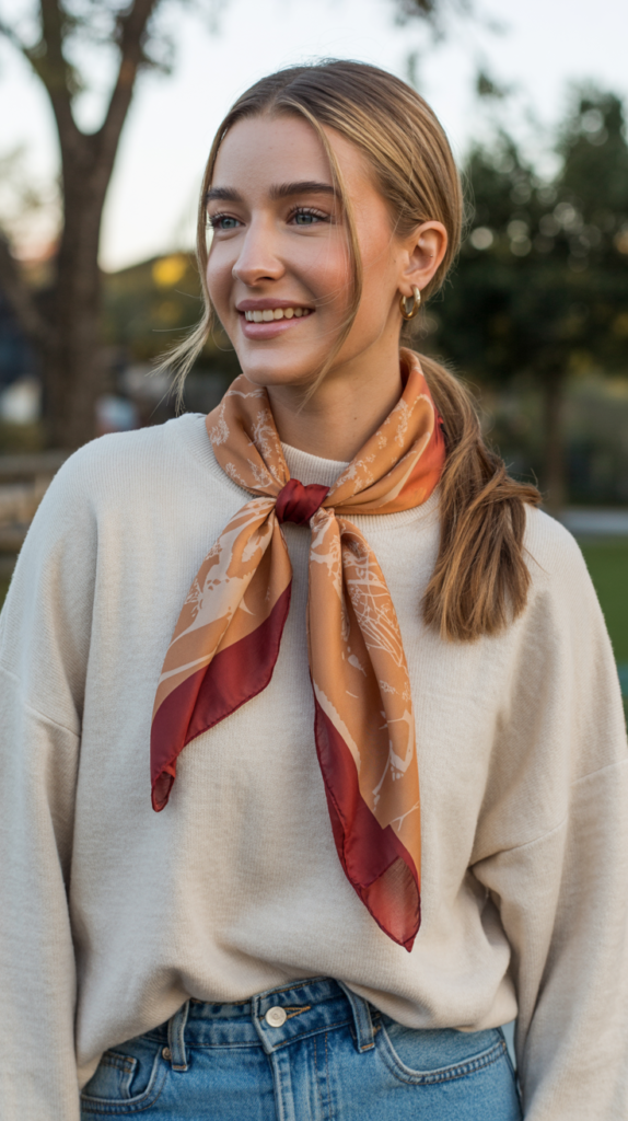 scarf ponytail