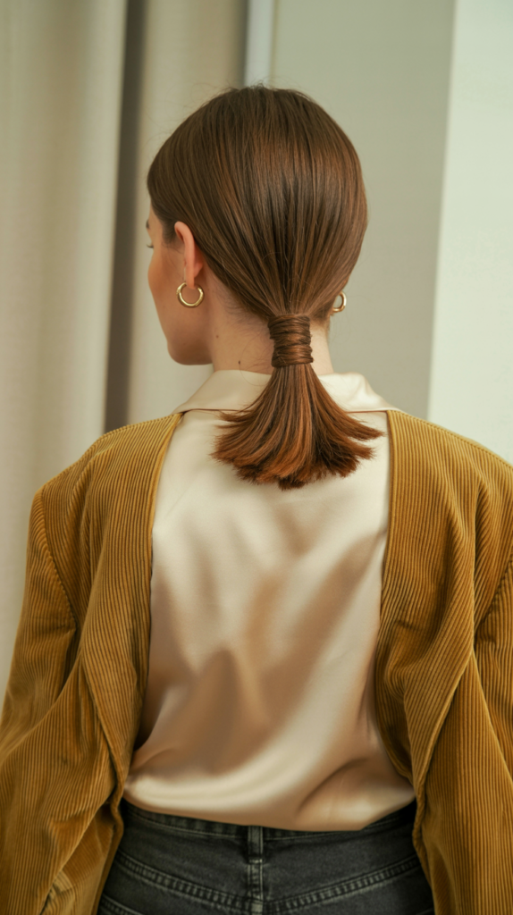 tight pony with wrapped base
