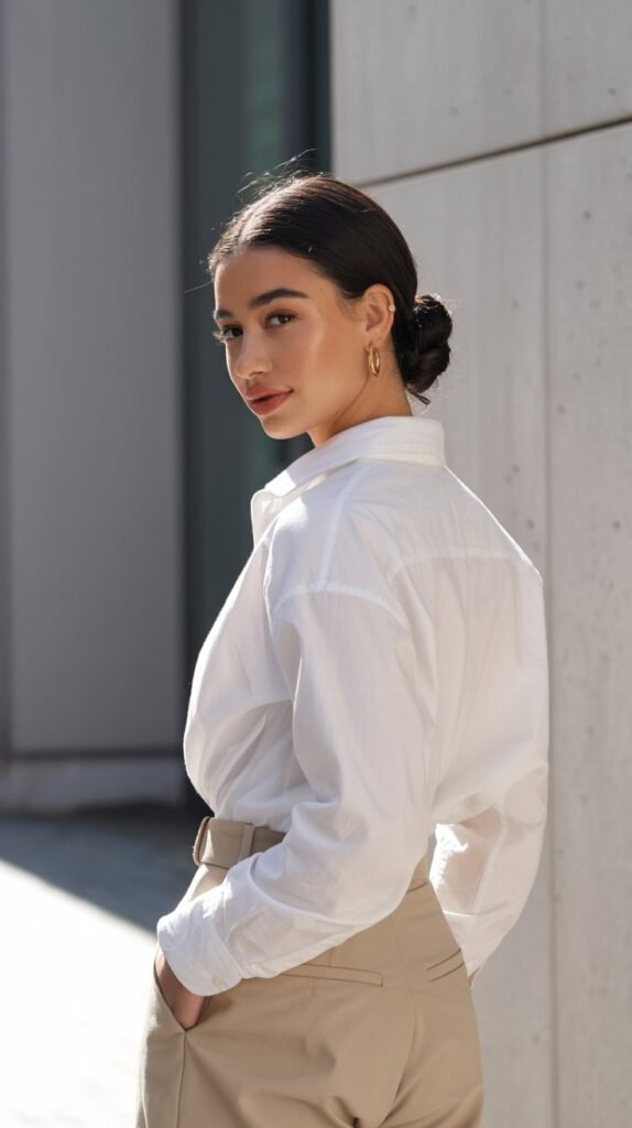 low slick bun