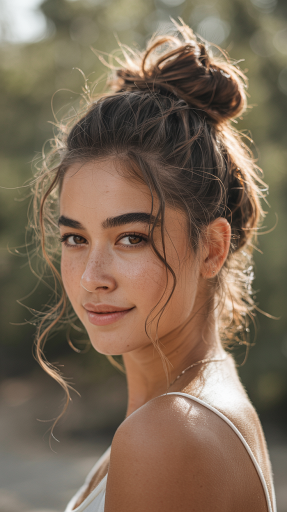messy high bun